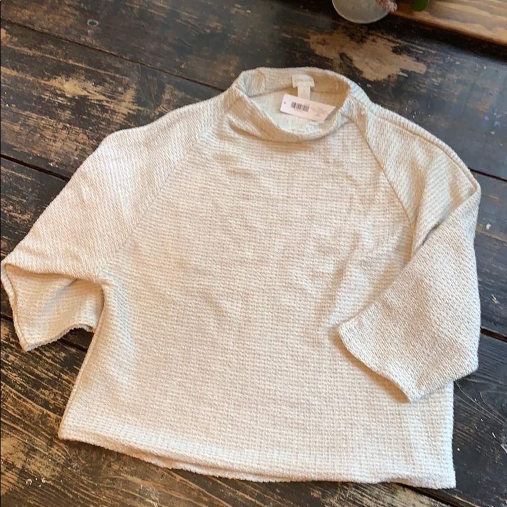 3/4 mock top